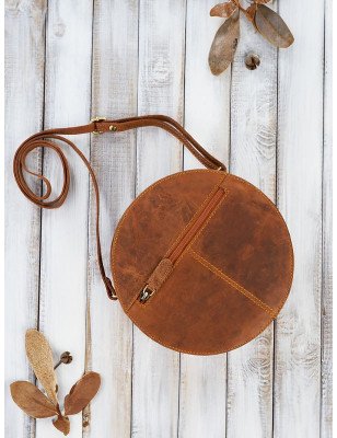 Natural leather bag model 191522 Galanter