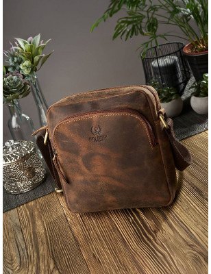 Natural leather bag model 191535 Galanter