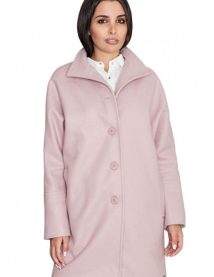 proKimono Style Coat - Loose Fit, Button Closure, Lined Interior_Women`s Coats, Jackets