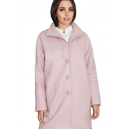 proKimono Style Coat - Loose Fit, Button Closure, Lined Interior_Women`s Coats, Jackets