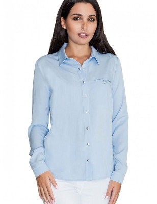 Classic Long Sleeve Shirt with Press Studs