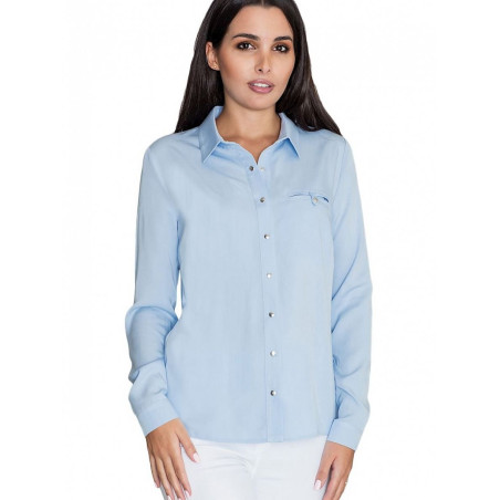 Classic Long Sleeve Shirt with Press Studs