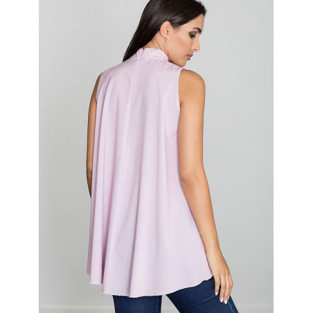 Vivid Design Open-Shoulder Flared Blouse