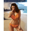 Ruffled Underwire Bikini Swimsuit - Padded Push Up Support 23 Colors