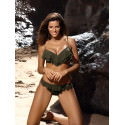 Heart-Shaped Neckline Padded Push Up Swimsuit Ruffled Bikini