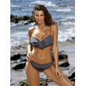 Ruffled Heart Neckline Push Up Bikini Set