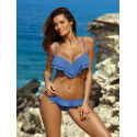 Ruffled Heart Neckline Push Up Bikini Set