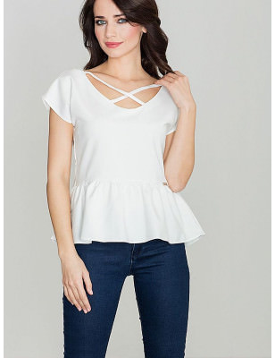 proWomen's Elegant Asymmetrical Frill Blouse_Women`s Blouses, Tunics