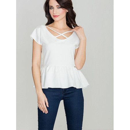 proWomen's Elegant Asymmetrical Frill Blouse_Women`s Blouses, Tunics