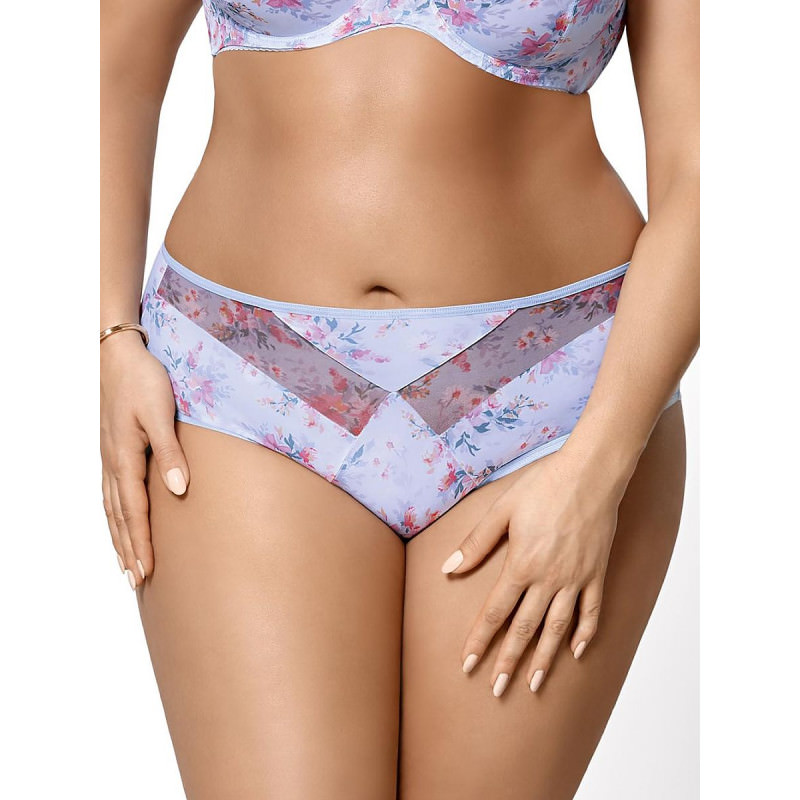 proFloral Print Full Briefs Women's Classic Underwear Comfortable Tulle Detail_Briefs