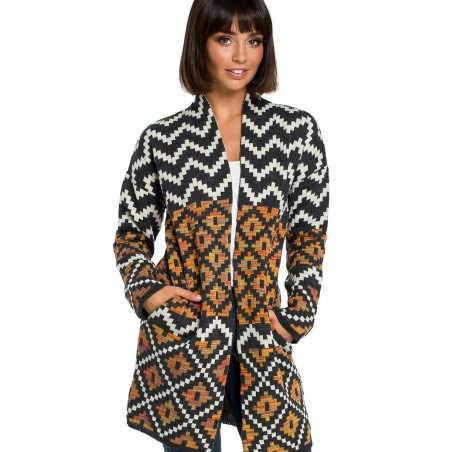 proAztec Pattern Cardigan Open Front Unbuttoned Cozy_Cardigans for Women, Ponchos