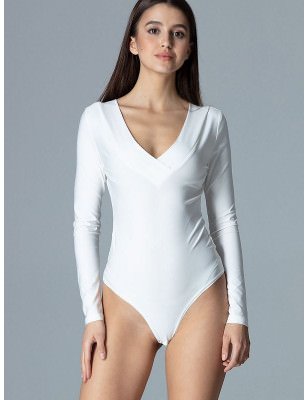 proElegant Heart Neckline Long Sleeve Bodysuit_Shapewear Bodies for Women