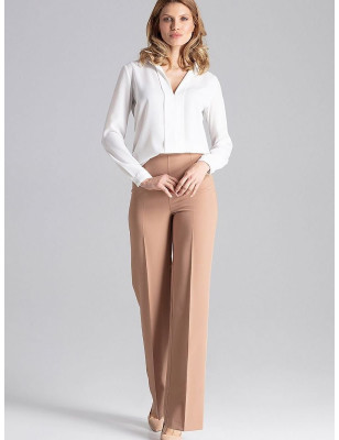 Wide-Leg Pants for Women, Side Zipper Closure, Elegant Design