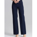 Wide-Leg Pants for Women, Side Zipper Closure, Elegant Design