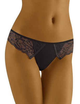 Lace Thong with Bow Detail - Elegant Lingerie