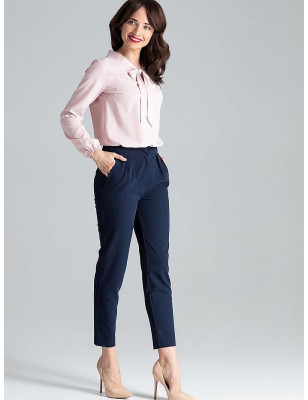 Elegant 7/8 Cigarette Pants - Figure-Hugging Design & Bias Pockets