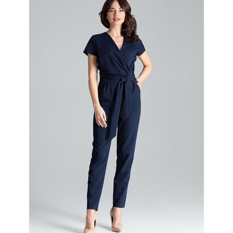 proStylish Short-Sleeved Jumpsuit Tie Waist_Playsuits for Women