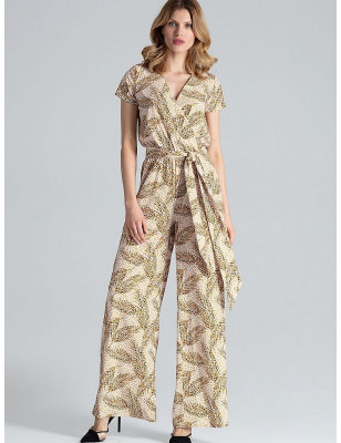 proV-Neck Wide Leg Jumpsuit_Playsuits for Women