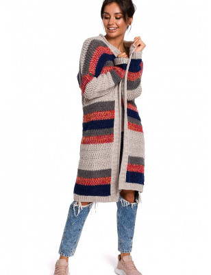 proMulticolored Yarn Cardigan, Long Comfortable Unique Womens_Cardigans for Women, Ponchos