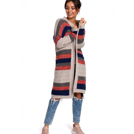 proMulticolored Yarn Cardigan, Long Comfortable Unique Womens_Cardigans for Women, Ponchos