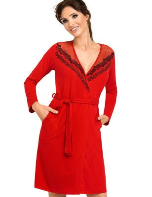 proStylish Viscose Bathrobe, Embroidered & Tulle Detail_Dressing Gowns, Bathrobes for Women