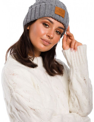 proStylish Plaid Beanie Flip Up Logo_Caps & Hats for Women