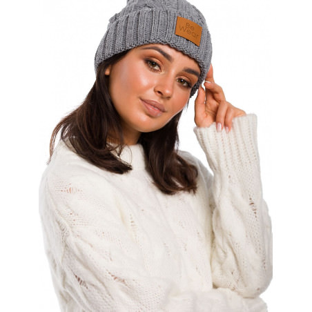 proStylish Plaid Beanie Flip Up Logo_Caps & Hats for Women