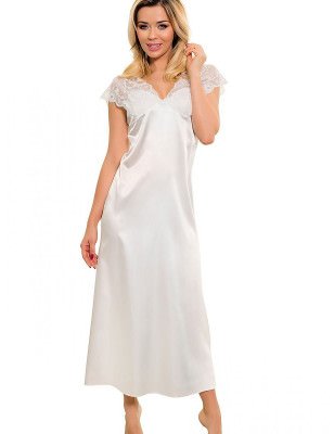 Lace Trim Satin Slip Lingerie Elegant Dressy Sleepwear