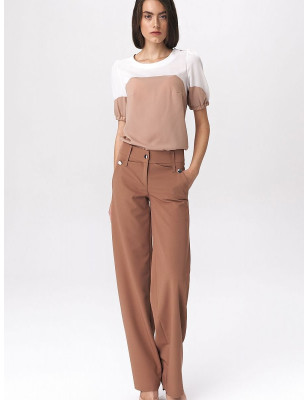 Caramel Palazzo Pants Women's Office Trousers