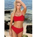 High-Cut Swimsuit with Thigh Cutouts, Adjustable Straps & Removable Inserts