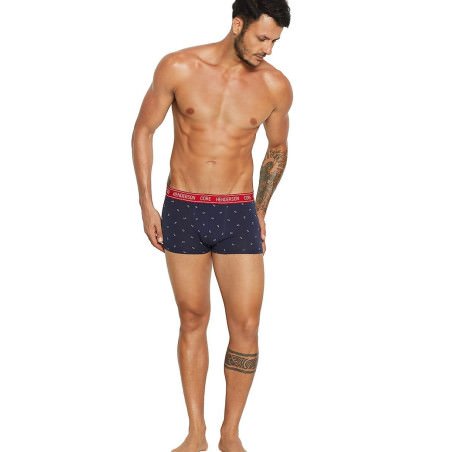 Duet Men's Boxers - Navy Blue Nautical Pattern