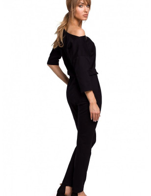 Chic Cotton One-Piece Overalls - Elastic Waistband, Versatile Style