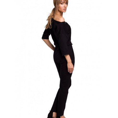 Chic Cotton One-Piece Overalls - Elastic Waistband, Versatile Style