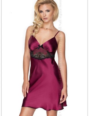 proItalian Satin Bow Neck Nightie_Sexy Shirts, Seductive Gowns