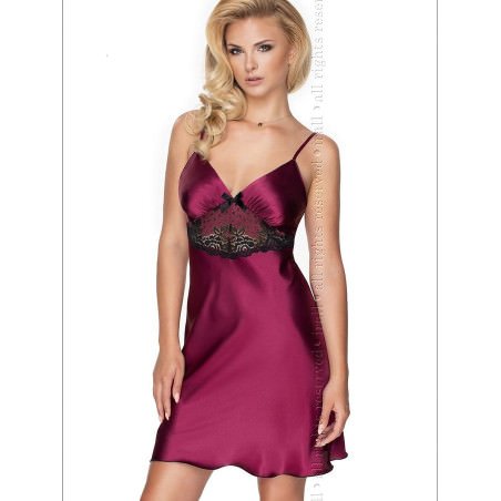 proItalian Satin Bow Neck Nightie_Sexy Shirts, Seductive Gowns