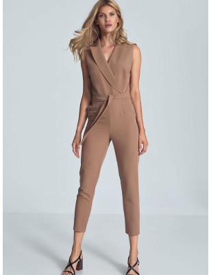 Sleeveless V-Neck Bodysuit - Adjustable Tie Waist