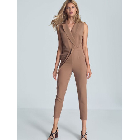 Sleeveless V-Neck Bodysuit - Adjustable Tie Waist