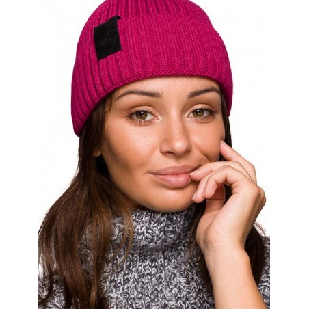 proWarm Cap with Faux Leather Face Design_Caps & Hats for Women