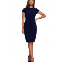 Bodycon Dress with Double Belt Chic Elegant Minimalist