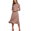 Viscose Knit Dress with Unobtrusive Slit