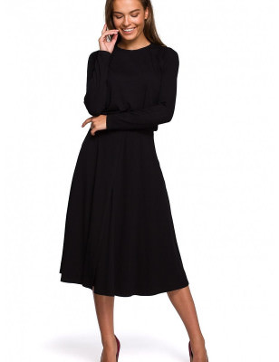 proViscose Knit Dress with Unobtrusive Slit_Day Dresses