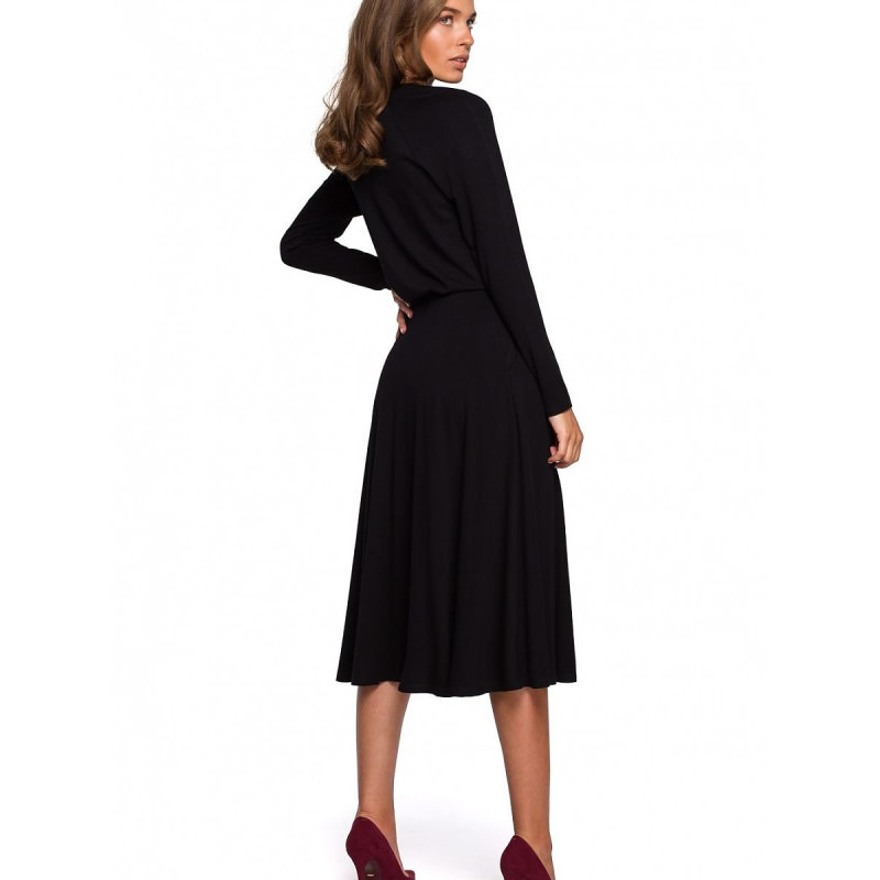 proViscose Knit Dress with Unobtrusive Slit_Day Dresses