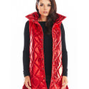 Quilted Vest - Classic High Collar Design, Autumn Warmth