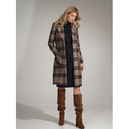 Classic Checked Coat - Winter Warmth & Style