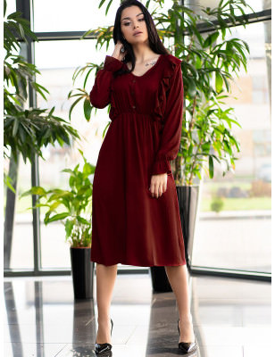 proCherry Cut Midi Dress Elegant Festive & Casual_Formal Dresses, Cocktail Dresses