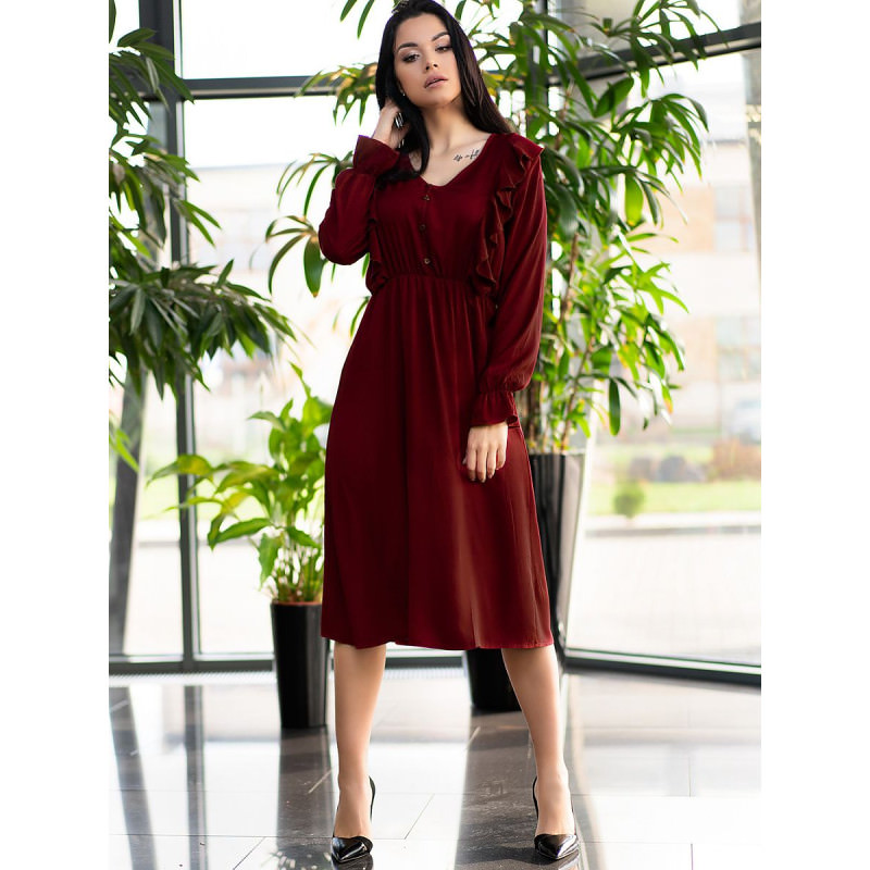 proCherry Cut Midi Dress Elegant Festive & Casual_Formal Dresses, Cocktail Dresses