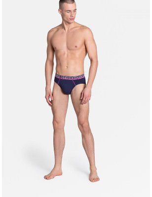 Men's Pink & Navy Blue Briefs: Sporty Comfort & Style