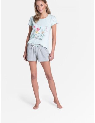 proPastel Floral Pajama Set - Comfortable Women's Shorts & Top_Women`s Pyjamas, Sleepwear Sets