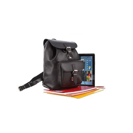 proVintage Leather Backpack, Spacious Single Compartment_Casual Handbags, Shoulder Bags