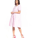 Midi Dress Boat Neck Short Sleeves